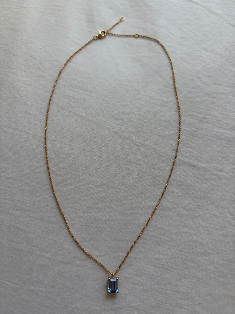 Aurate Emerald Gemstone Solitaire Necklace